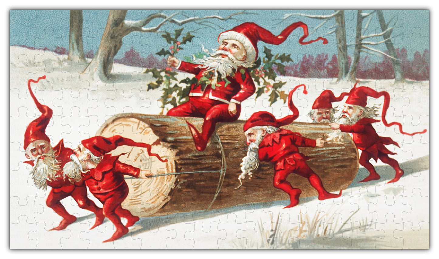 Vintage Santa Elves Puzzle