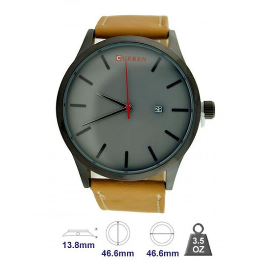 Curren Leather Strap Watch