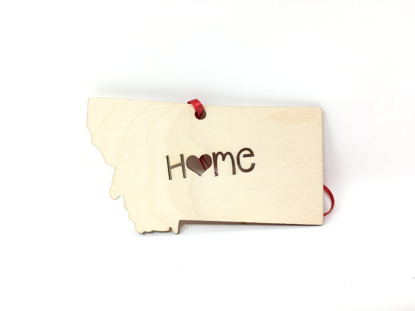 Montana State Wood Christmas Ornament