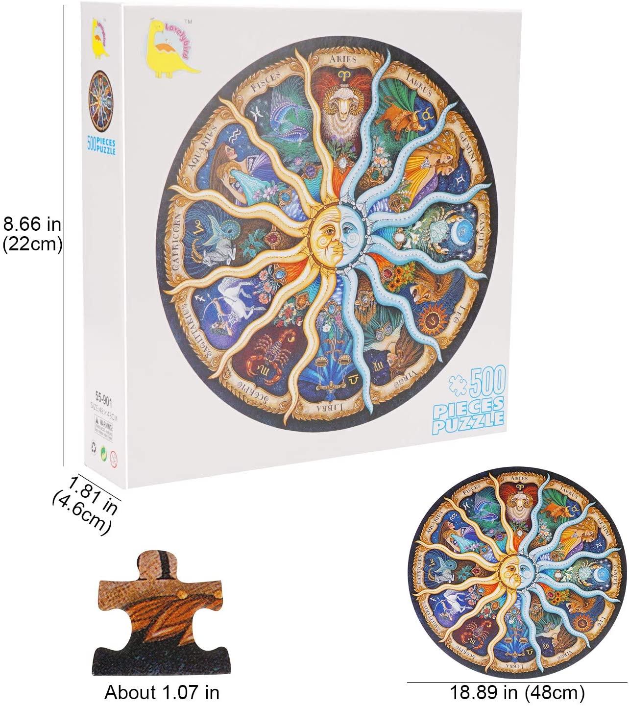 500 Pieces Round Jigsaw Puzzle