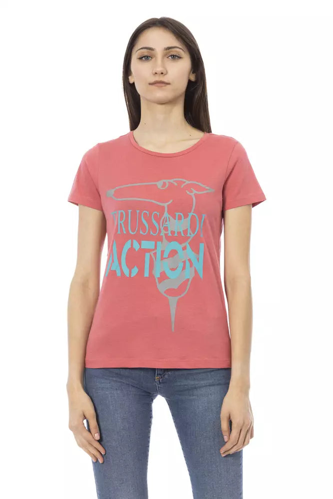 Trussardi Action Pink Cotton Top